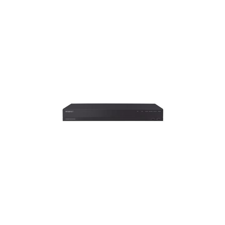 NVR 16 canales grabacion hasta 8MP / H.265 / P2P Wisenet / 16 puertos PoE Plug and Play / 80 Mbps para grabacion.