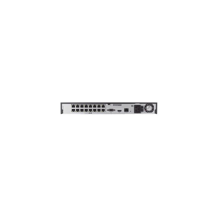 NVR 16 canales grabacion hasta 8MP / H.265 / P2P Wisenet / 16 puertos PoE Plug and Play / 80 Mbps para grabacion.