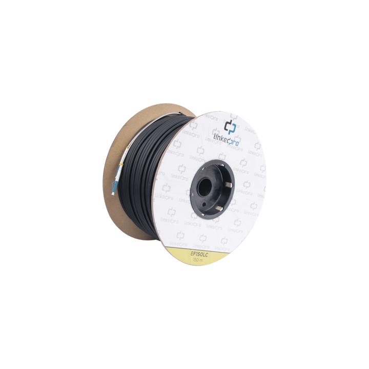 Carrete de Fibra Óptica Monomodo con Conectores LC-LC Duplex, Reforzada con Kevlar, de 150 Metros (492.13 Pies), Para