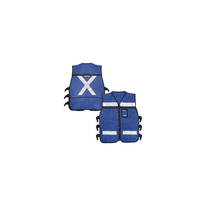 Chaleco Reflejante con 6 Bolsas Externas / 6 Broches ajustables / Talla Grande.