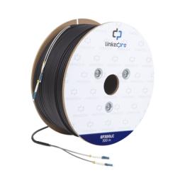 Carrete de Fibra Óptica Monomodo con Conectores LC-LC Duplex, Reforzada con Kevlar, de 300 Metros (984.25 Pies), Para