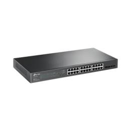 Switch PoE JetStream SDN Administrable 24 puertos 10/100/1000 Mbps + 4 puertos SFP, 24 puertos PoE, 250W,