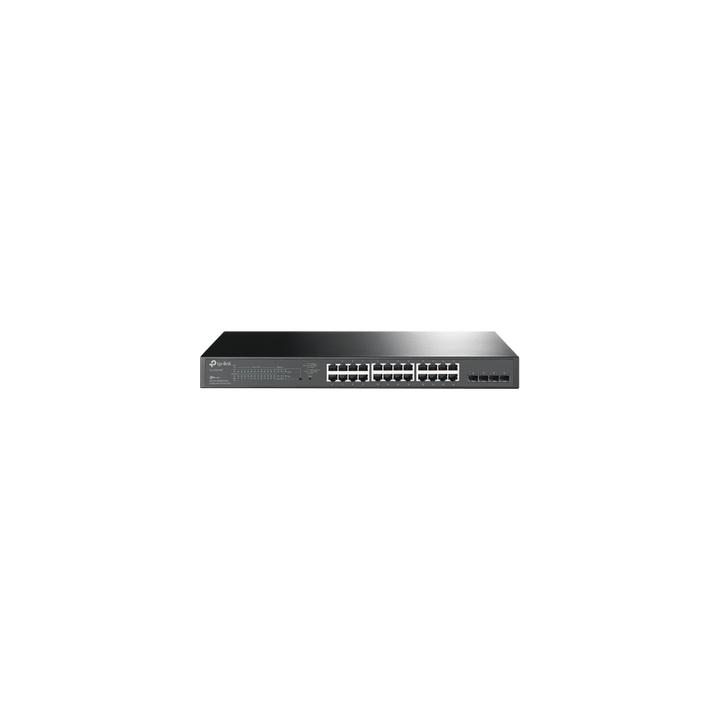 Switch PoE JetStream SDN Administrable 24 puertos 10/100/1000 Mbps + 4 puertos SFP, 24 puertos PoE, 250W,