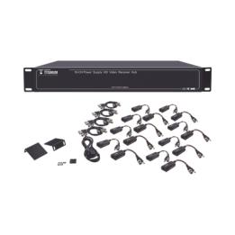 Kit de TRANSCEPTOR ACTIVO DE 16 Canales / VIDEO+PODER en un solo Cable UTP / 150m en 4K, 200m en 5 MP/ Envía 36 Vcc y