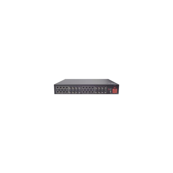 Kit de TRANSCEPTOR ACTIVO DE 16 Canales / VIDEO+PODER en un solo Cable UTP / 150m en 4K, 200m en 5 MP/ Envía 36 Vcc y