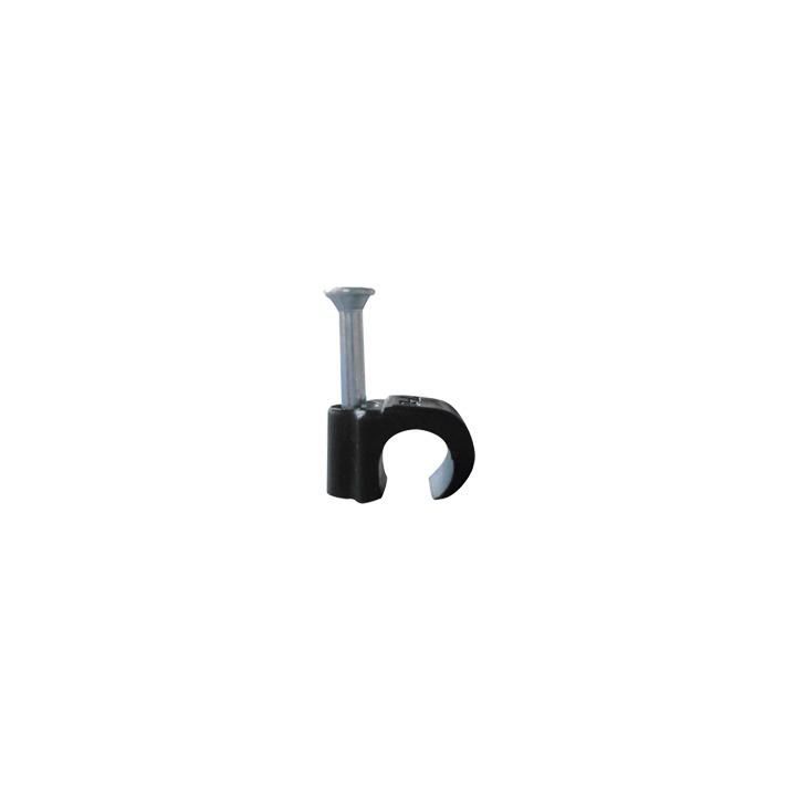 Grapa reforzada para cable redondo de 7mm color negro (100pzs) (3103-00300)