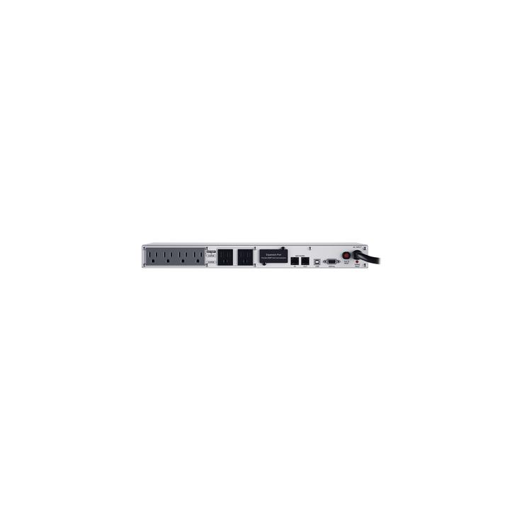 UPS de 500 VA/300 W, Topología Línea Interactiva, Entrada 120 Vca NEMA 5-15P, Tipo Rack 1 UR, Con 6 Tomas NEMA 5-15R