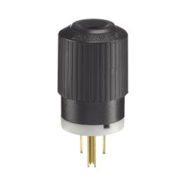 Clavija Negra 15 A 125 V CA 2 Polos 3 Hilos (NEMA 5-15P).