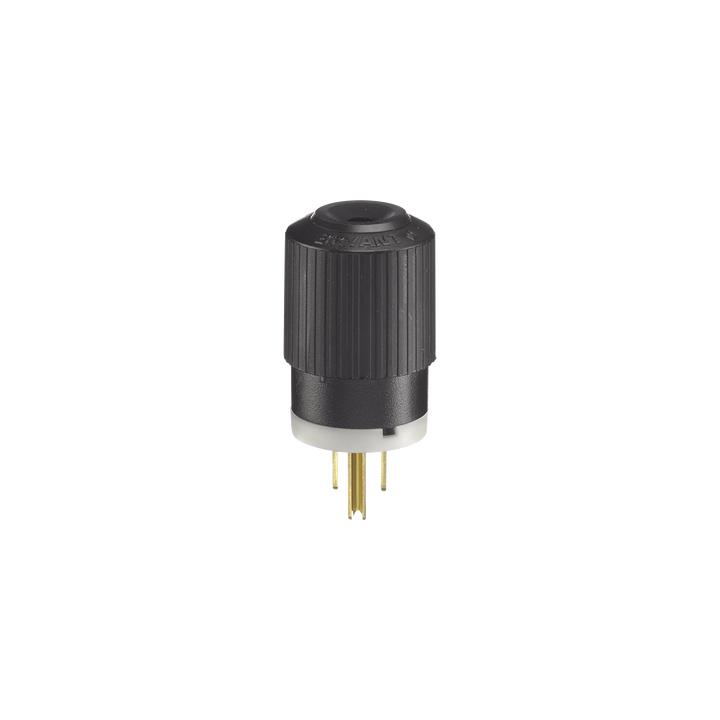 Clavija Negra 15 A 125 V CA 2 Polos 3 Hilos (NEMA 5-15P).