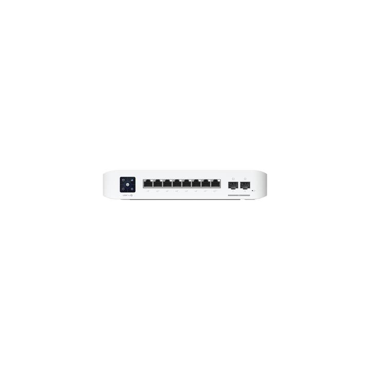 Switch UniFi Pro 8 PoE Administrable Capa 3, 8 puertos GbE / (6) puertos POE+ af/at y (2) puertos POE++ 802.3bt / (2)