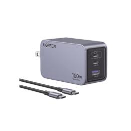 Cargador de 100W serie Nexode Pro | 3 Puertos de Carga Rápida | 2 USB-C | 1 USB-A | Tecnología GaNInfinity | PD3.1 de