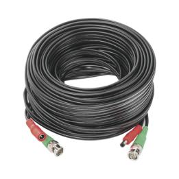 Cable Coaxial (BNC RG59) + Alimentación / SIAMES / 20 Metros (65.62 Pies) / Aleación Cobre + Aluminio CCA / Para