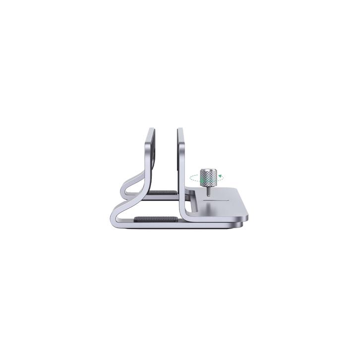 Soporte Vertical para Laptop / Adecuado para escritorio / Anchura Ajustable (12-26mm) / Amplia compatibilidad /