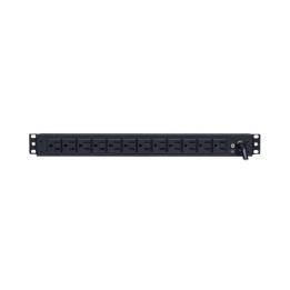 PDU Básico Para Distribución de Energía, Con 12 Tomas NEMA 5-15R Traseras, 1UR, 15 Amp, 120 Vca