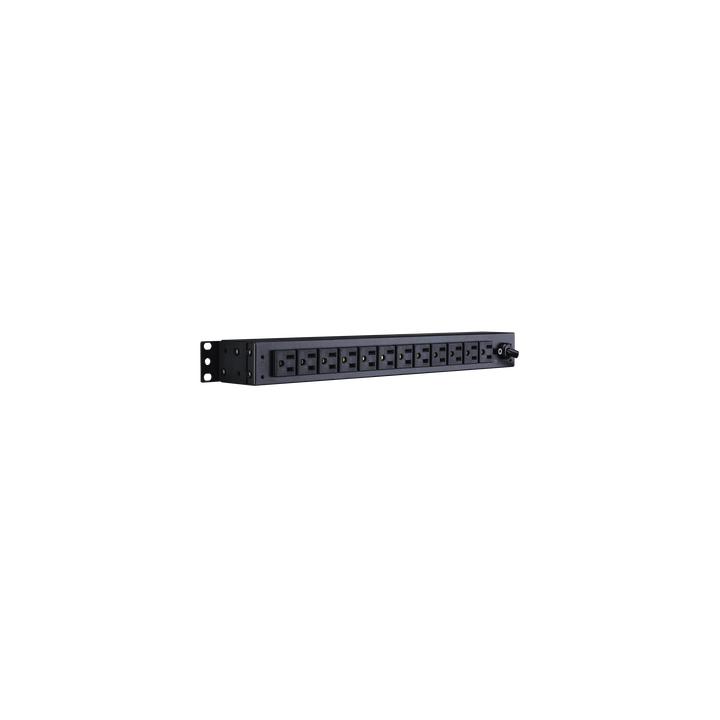 PDU Básico Para Distribución de Energía, Con 12 Tomas NEMA 5-15R Traseras, 1UR, 15 Amp, 120 Vca