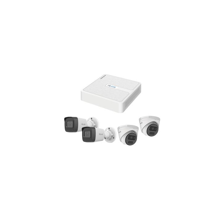 Kit IP 2 Megapixel / NVR de 8 Canales con 8 Puertos PoE / 2 Cámaras IP Bala para Exterior / 2 Cámaras IP Domo para
