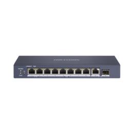 Switch PoE+ / No Administrable / 7 Puertos 1000 Mbps 802.3 af/at (30 W) / 2 Puertos 1000 Mbps Hi-PoE (90 W) / 1 Puertos