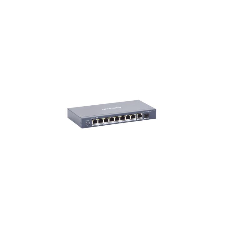 Switch PoE+ / No Administrable / 7 Puertos 1000 Mbps 802.3 af/at (30 W) / 2 Puertos 1000 Mbps Hi-PoE (90 W) / 1 Puertos