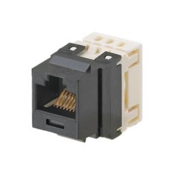 Conector Jack Estilo 110 (de Impacto), Tipo Keystone, Categoría 6, de 8 Posiciones y 8 Cables, Color Negro