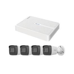 Kit IP 2 Megapixel / NVR de 8 Canales con 8 Puertos PoE  / 4 Cámaras IP Bala para Exterior