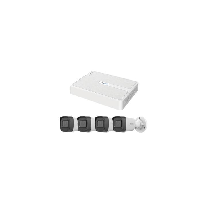 Kit IP 2 Megapixel / NVR de 8 Canales con 8 Puertos PoE  / 4 Cámaras IP Bala para Exterior