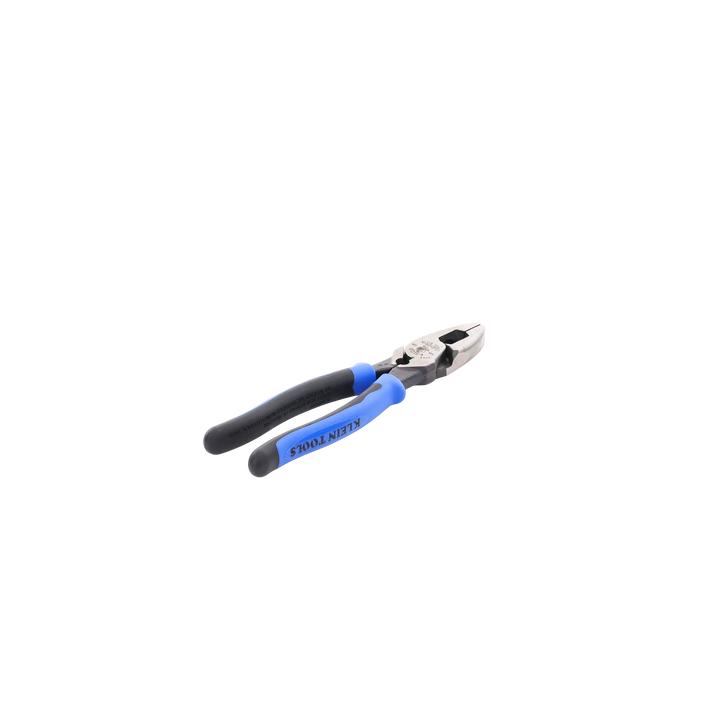 Pinzas de Electricista Alta Palanca, Jala guía y Ponchadora de Terminales de 9 Pulgadas.