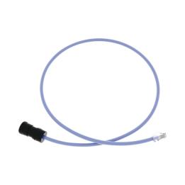 Cable de Conexión en Campo Jack a Plug RJ45, Categoría 6A, CMP (Plenum), 1 Metro (3.28 Pies), Color Azul