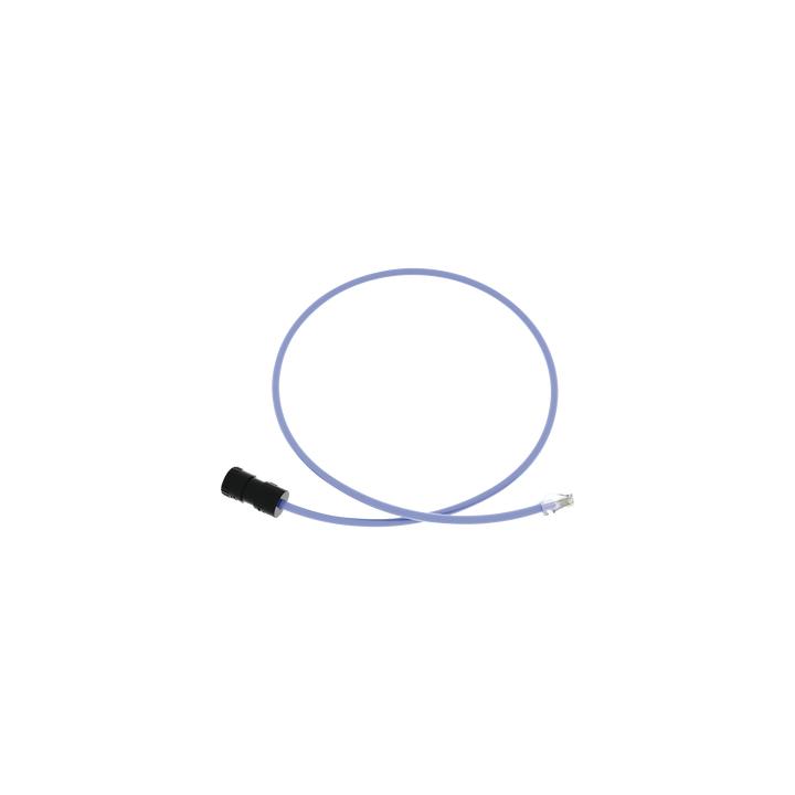Cable de Conexión en Campo Jack a Plug RJ45, Categoría 6A, CMP (Plenum), 1 Metro (3.28 Pies), Color Azul