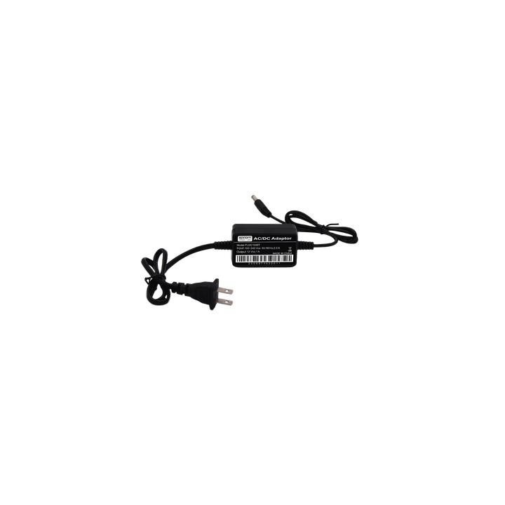 Adaptador de Pared de 12Vcc @ 1 A con cable y clavija Nema 1-15 / 0.5 metros a la toma de alimentación / 0.5 metros a