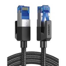 Cable Ethernet Cat8 CLASS F/FTP Redondo con Malla de Nylon 1 Metro (3.28 Pies)
