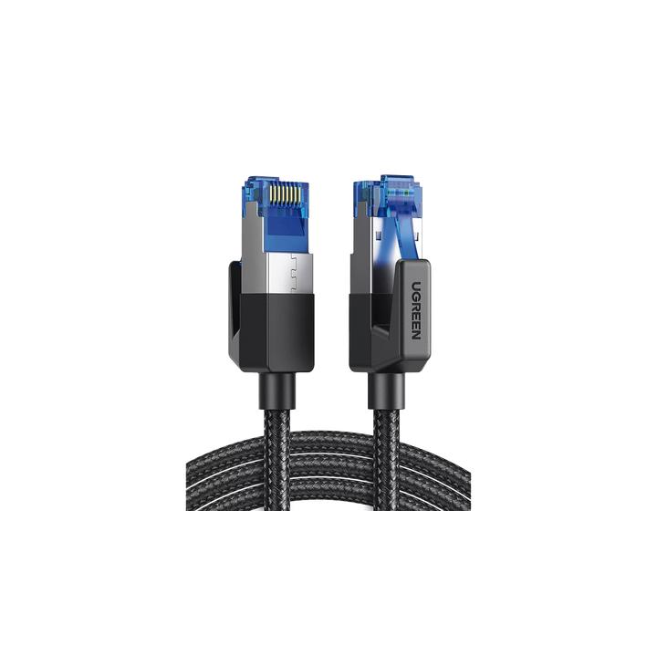 Cable Ethernet Cat8 CLASS F/FTP Redondo con Malla de Nylon 1 Metro (3.28 Pies)