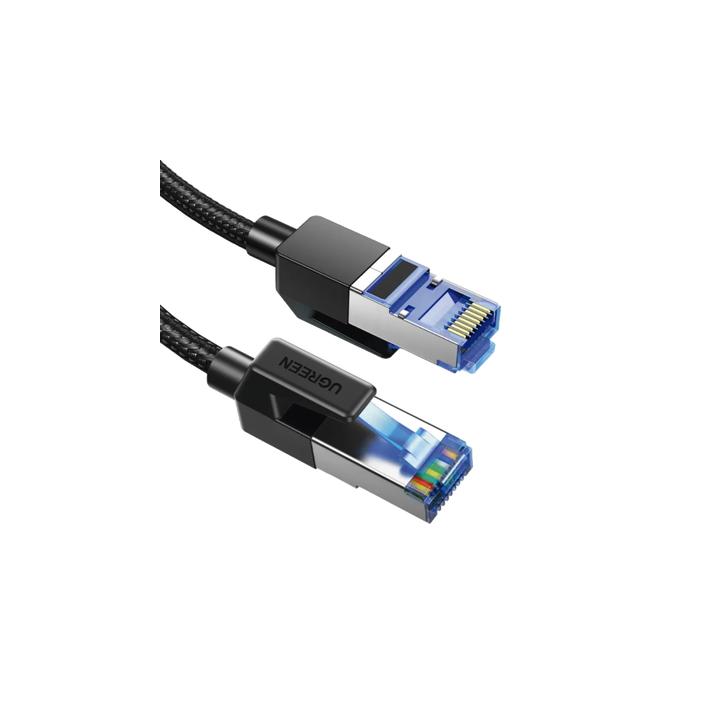 Cable Ethernet Cat8 CLASS F/FTP Redondo con Malla de Nylon 1 Metro (3.28 Pies)