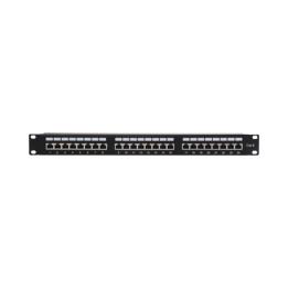 Panel de Parcheo de Impacto (110) Blindado (STP) de 24 Puertos Cat6, 19 Pulgadas