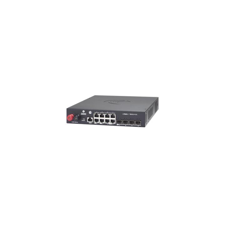 Switch cnMatrix WISP TX1012-DC-P de 8 puertos PoE y 4 SFP+, 170 W PoE Budget, Capa 2, gestión gratuita desde la nube,