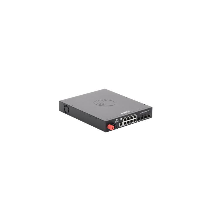 Switch cnMatrix WISP TX1012-DC-P de 8 puertos PoE y 4 SFP+, 170 W PoE Budget, Capa 2, gestión gratuita desde la nube,