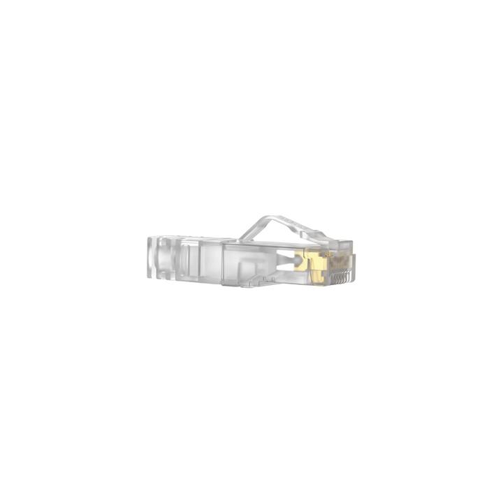 Plug RJ45 Cat6A, Para Cable UTP de Calibre 23-24 AWG, Chapado en Oro de 50 Micras, Paquete de 100 Piezas