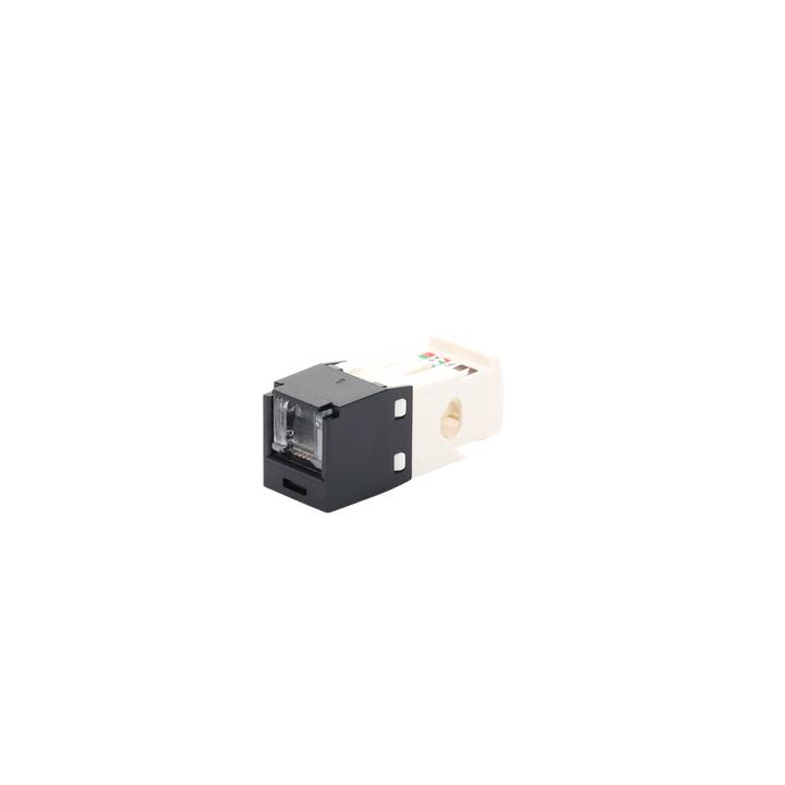 Conector Jack RJ45 Estilo TG con Ventana, Mini-Com, Categoría 6, de 8 Posiciones y 8 Cables, Color Negro