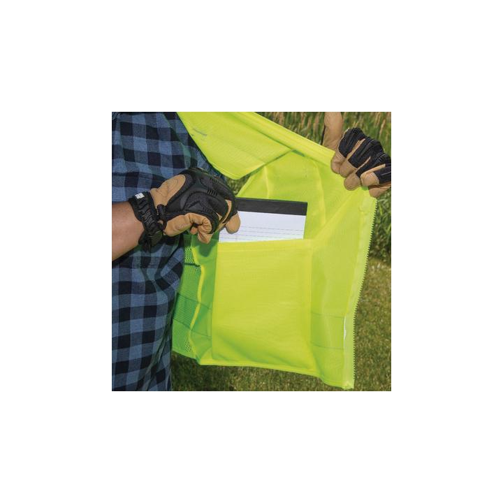 Chaleco de seguridad reflectante de alta visibilidad, mediano/grande. Con múltiples bolsillos de diferente capacidad