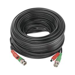 Cable Coaxial (BNC RG59) + Alimentación / SIAMES / 20 Metros (65.62 Pies) / 100% COBRE / Para Cámaras 4K / Uso