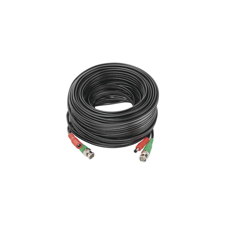 Cable Coaxial (BNC RG59) + Alimentación / SIAMES / 20 Metros (65.62 Pies) / 100% COBRE / Para Cámaras 4K / Uso