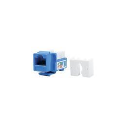 Módulo Jack Keystone Cat5e con Terminación 110 (Punchdown) para Faceplate - Color Azul