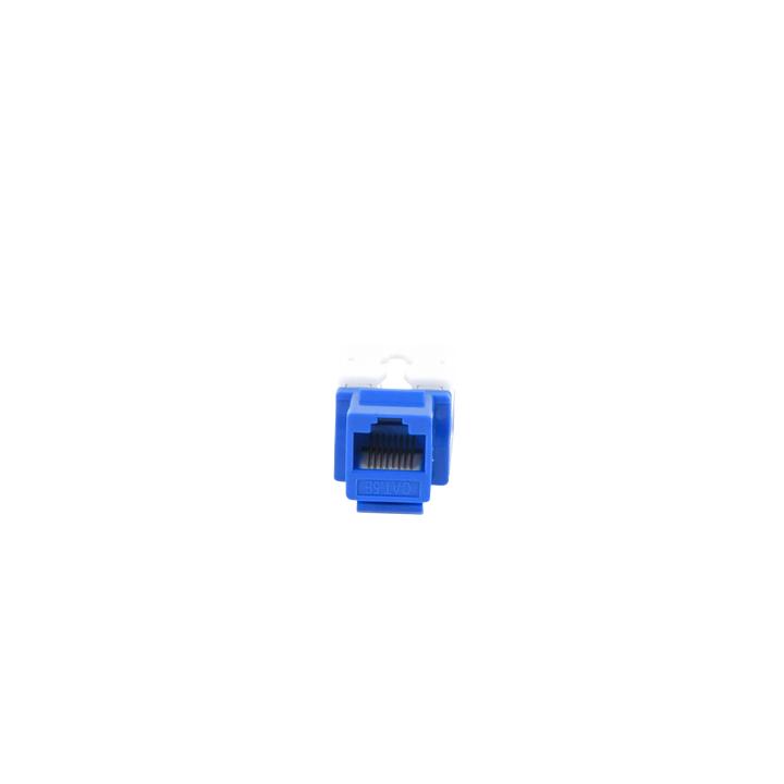 Módulo Jack Keystone Cat5e con Terminación 110 (Punchdown) para Faceplate - Color Azul