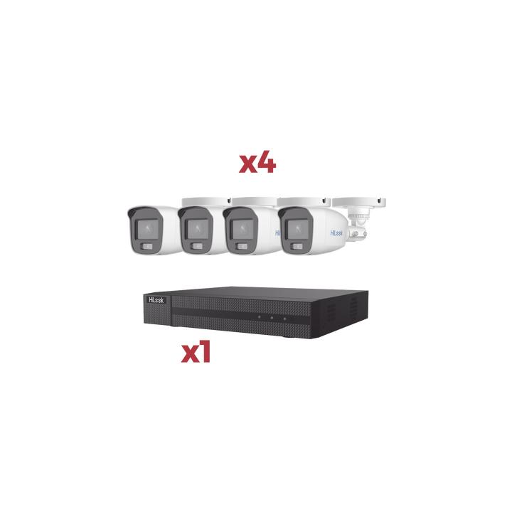 [Kit] DVR 4 Canales TurboHD + 1 Canal IP / 2 Megapixel (1080pLite) / AcuSense Lite / Audio por coaxitron / 1 Bahia de