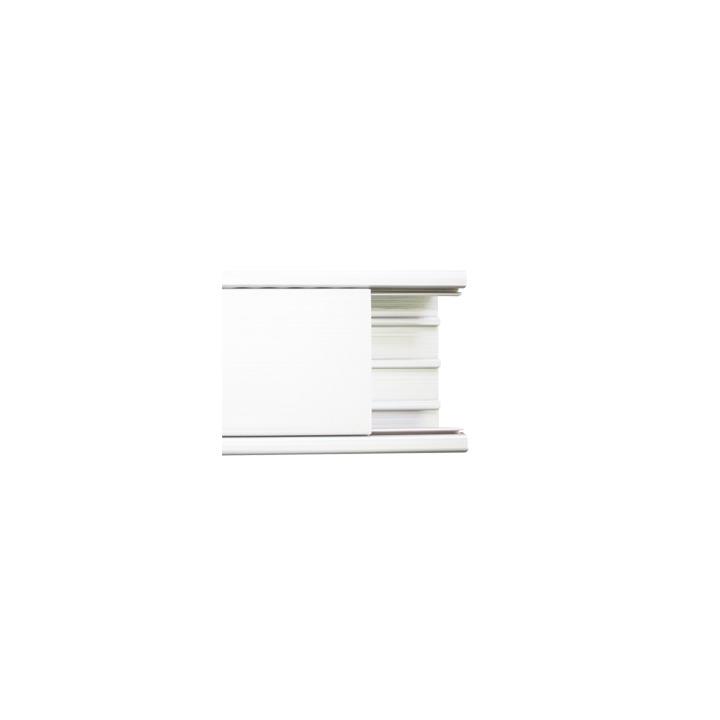 Canaleta con tapa en color blanco de PVC auto extinguible 100 x 52 x 2500mm (5501-01250)