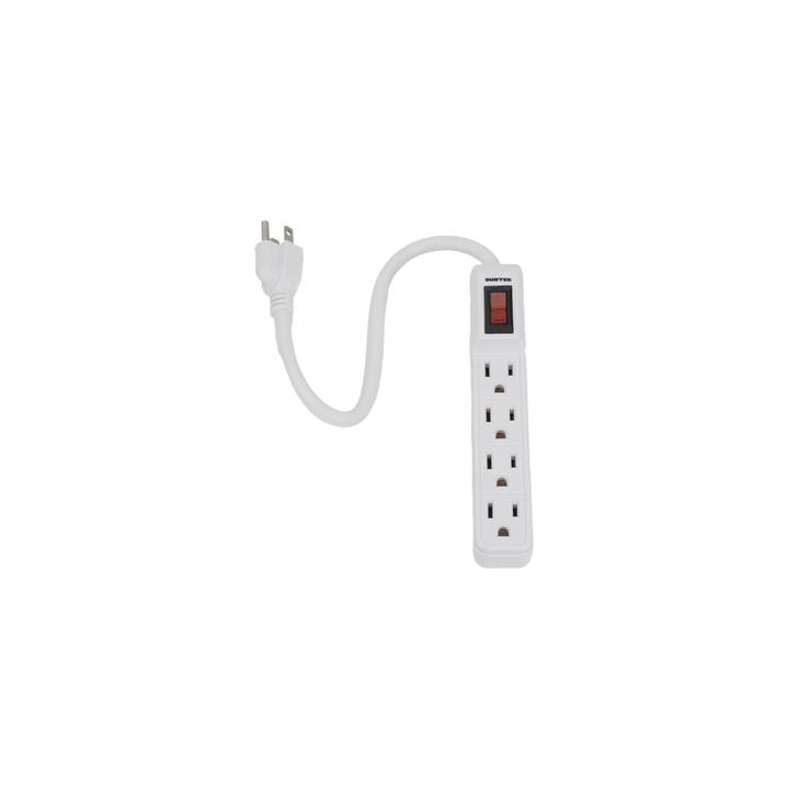 Multicontacto con cable 30 cm. 4 tomas 127 Vca línea, tierra, neutro 15 A max.