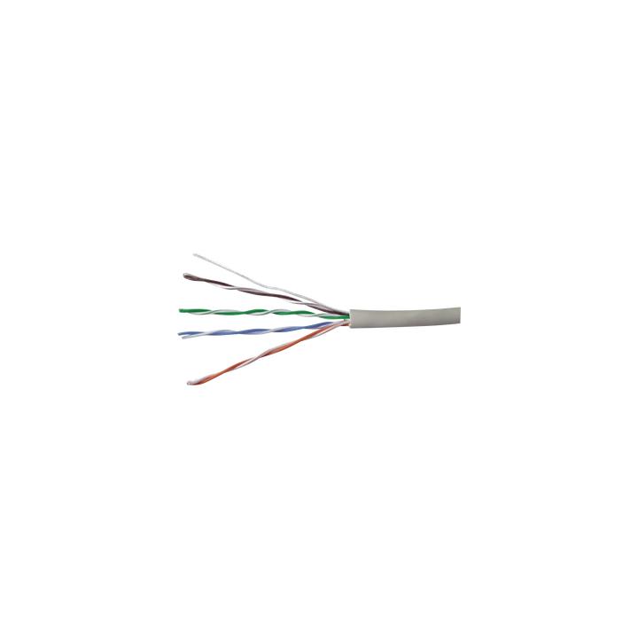 Bobina de Cable UTP 305 Metros (1000 Pies) de Cobre, PanNet, Gris, Categoría 5e (24 AWG), PVC (CM), de 4 Pares