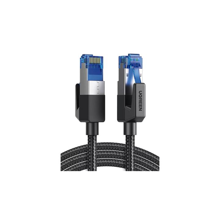 Cable Ethernet Cat8 CLASS F/FTP Redondo con Malla de Nylon 2 Metros (6.56 Pies)