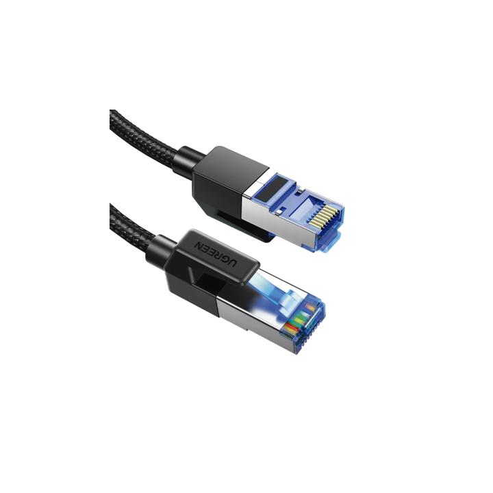 Cable Ethernet Cat8 CLASS F/FTP Redondo con Malla de Nylon 2 Metros (6.56 Pies)