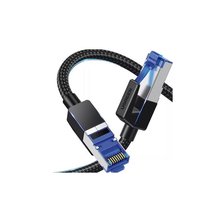 Cable Ethernet Cat8 CLASS F/FTP Redondo con Malla de Nylon 2 Metros (6.56 Pies)