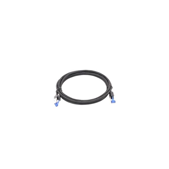 Cable Ethernet Cat8 CLASS F/FTP Redondo con Malla de Nylon 2 Metros (6.56 Pies)